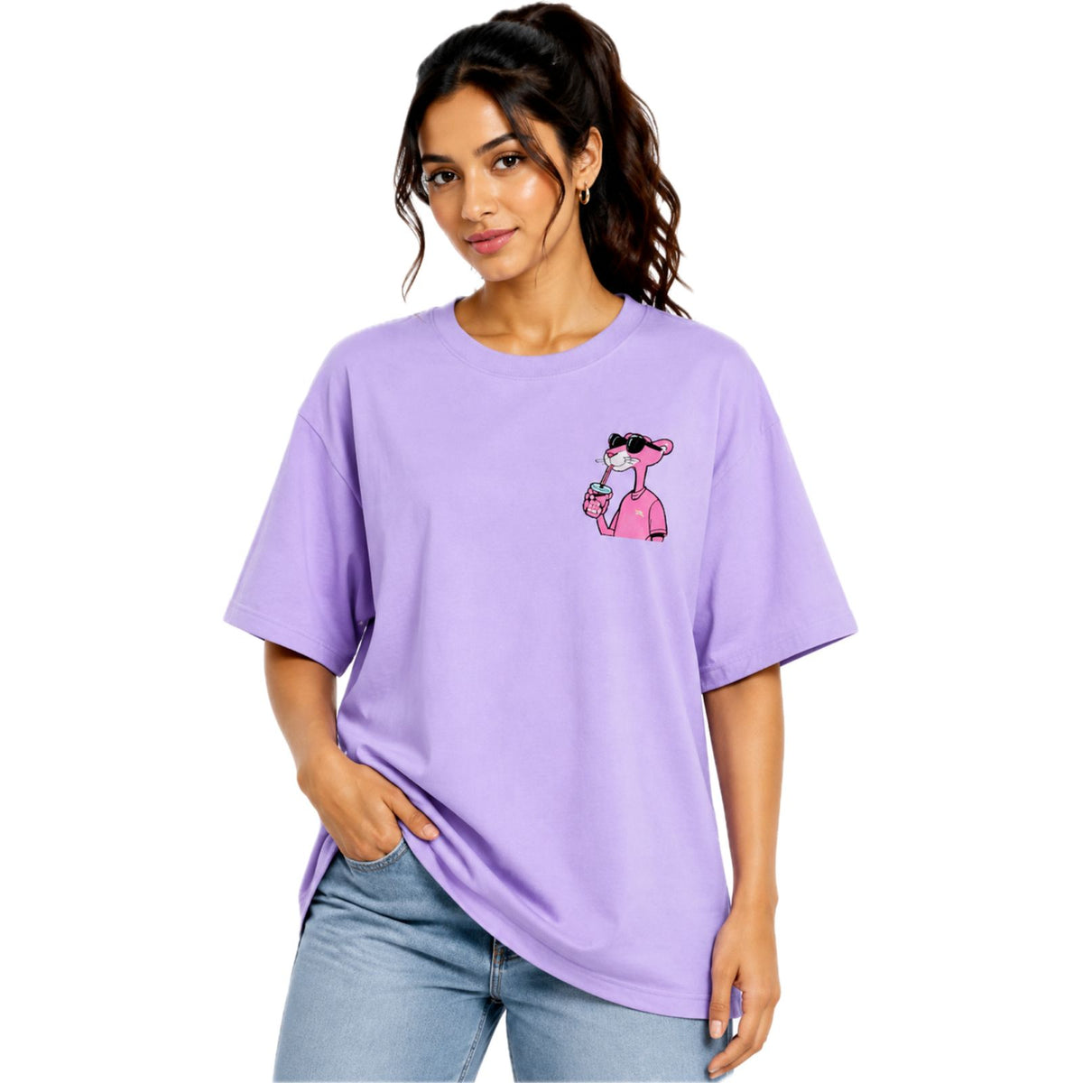 Women's Lazy Summer Graphic Printed T-Shirt | Cotton Round Neck Half Sleeve T-Shirt | Casual Everyday Wear