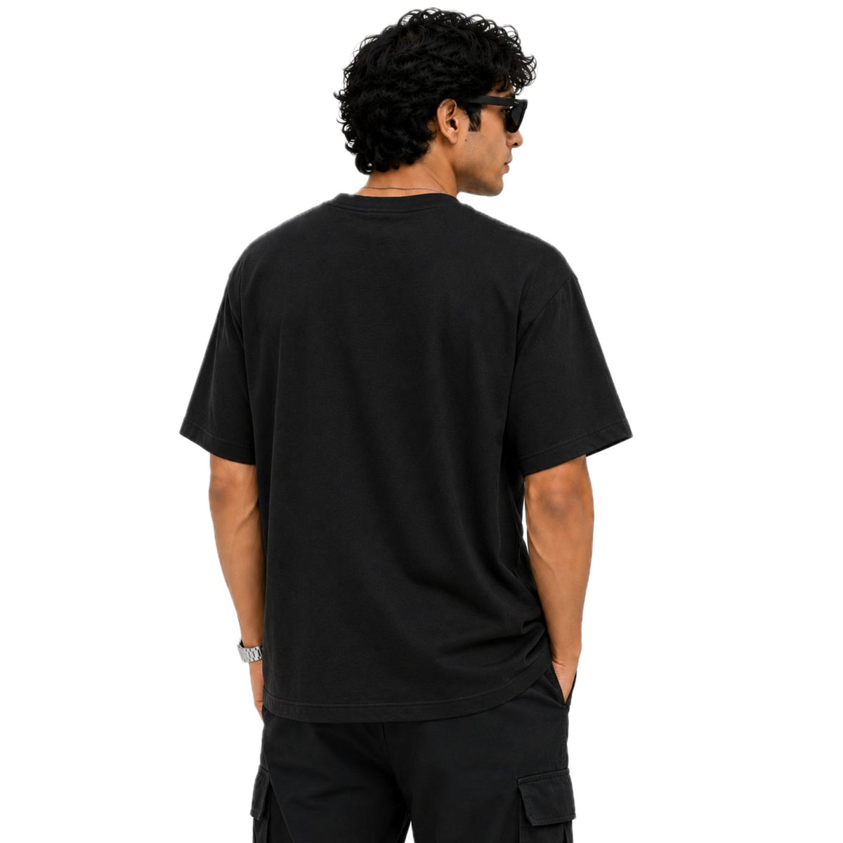 Men's 100% Cotton Solid T-Shirt | Relaxed Fit | Round Neck | Half Sleeve Casual T-Shirt for Everyday Wear