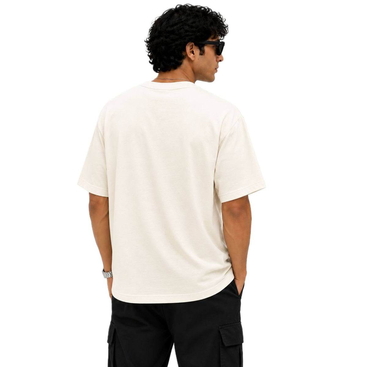 Men's 100% Cotton Solid T-Shirt | Relaxed Fit | Round Neck | Half Sleeve Casual T-Shirt for Everyday Wear