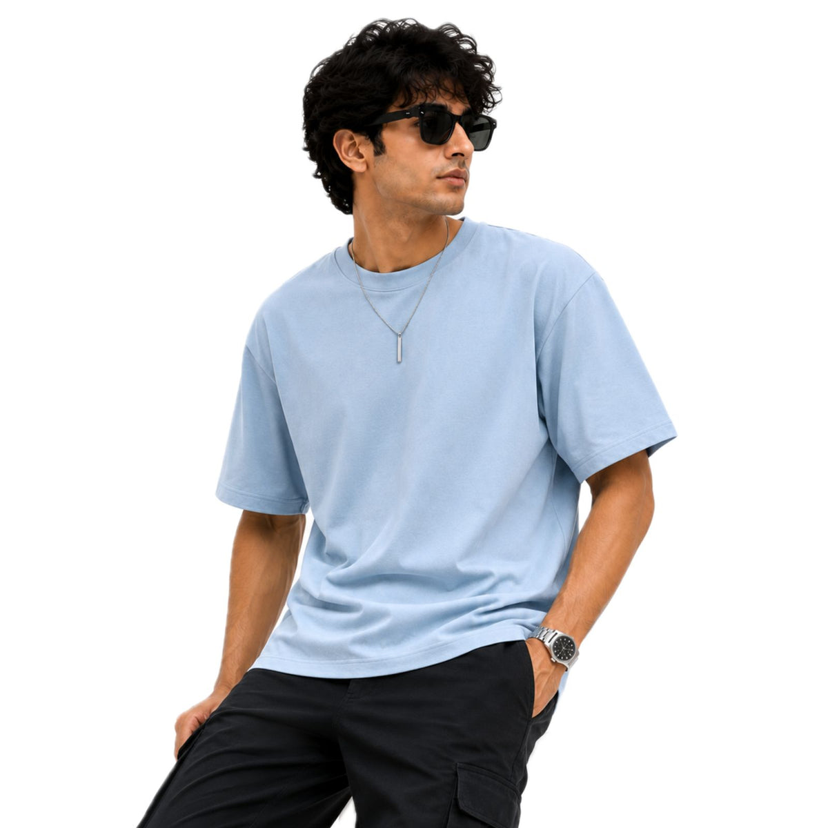 Men's 100% Cotton Solid T-Shirt | Relaxed Fit | Round Neck | Half Sleeve Casual T-Shirt for Everyday Wear