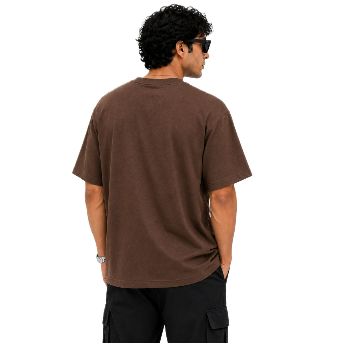 Men's 100% Cotton Solid T-Shirt | Relaxed Fit | Round Neck | Half Sleeve Casual T-Shirt for Everyday Wear