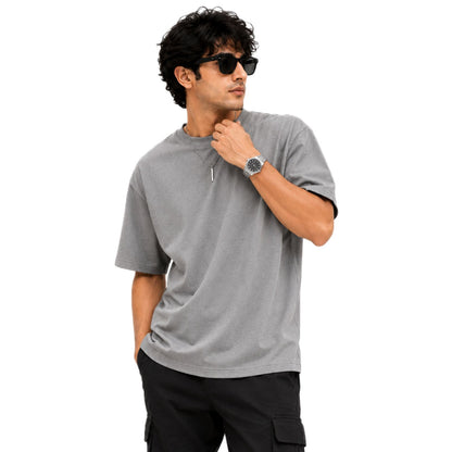 Men's 100% Cotton Solid T-Shirt | Relaxed Fit | Round Neck | Half Sleeve Casual T-Shirt for Everyday Wear