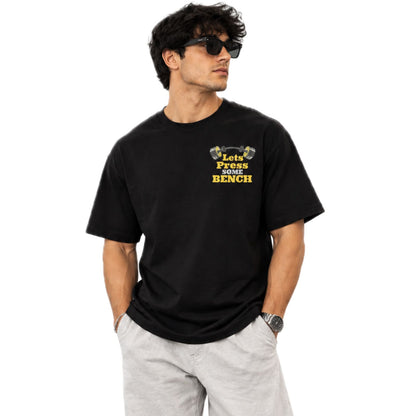 Men's Gym T-Shirt | Graphic Printed Round Neck Workout & Casual Tee | 100% Cotton 240 GSM