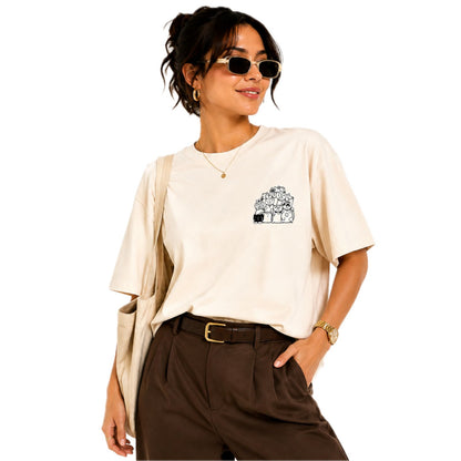 Mochi Women's Cat Graphic T-Shirt | Cotton Round Neck T-shirt | Casual Wear