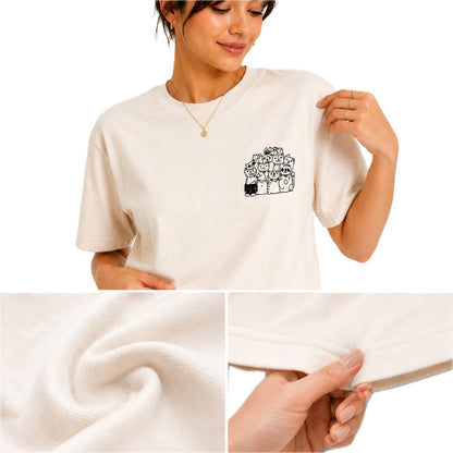 Mochi Women's Cat Graphic T-Shirt | Cotton Round Neck T-shirt | Casual Wear