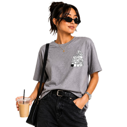 Mochi Women's Cat Graphic T-Shirt | Cotton Round Neck T-shirt | Casual Wear