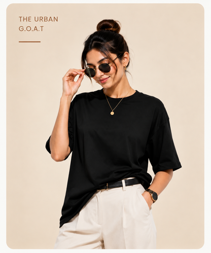 Women's Solid Round Neck T-Shirt | 220 GSM Heavy Cotton-Blend PC Terry Fabric | Half Sleeve Regular Fit Casual Tee for Everyday Wear